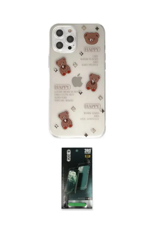 ieg™ iPhone 12 Pro Kılıf Eksen Asil Prime - Siyah 360 Mat Full Body Arka Koruyucu