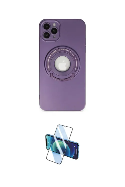 ieg™ iPhone 12 Pro Kılıf Eksen Klasik Prime - Siyah 3D Antistatik Cam Ekran Koruyucu