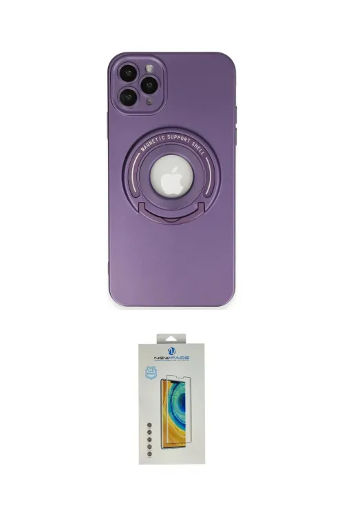ieg™ iPhone 12 Pro Kılıf Eksen Klasik Prime - Siyah Polymer Nano Ekran Koruyucu