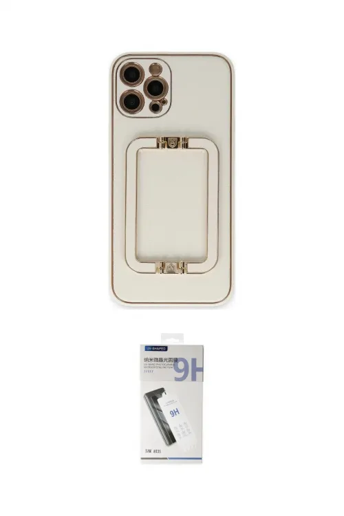 ieg™ iPhone 12 Pro Kılıf Kozmos Minimal Prime - Şeffaf Uv Polymer Nano Ekran Koruyucu