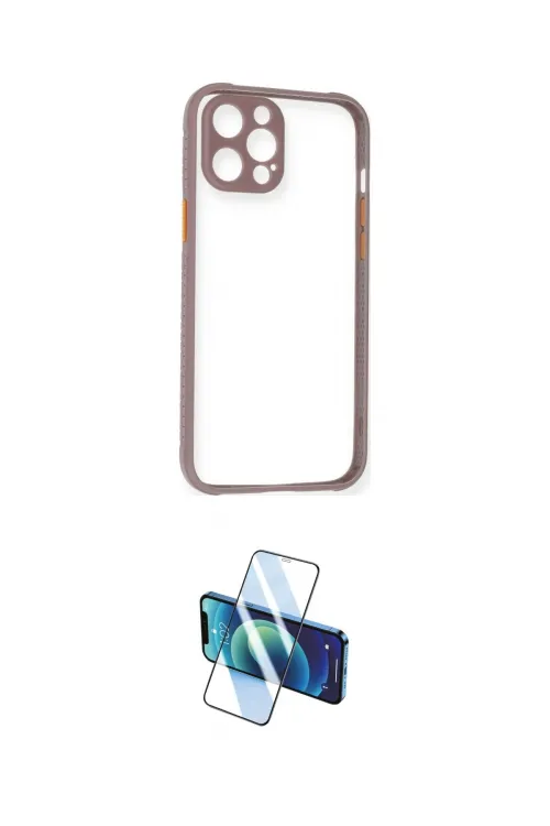 ieg™ iPhone 12 Pro Kılıf Nova Asil Özel Seri - Siyah 3D Antistatik Seramik Nano Ekran Koruyucu