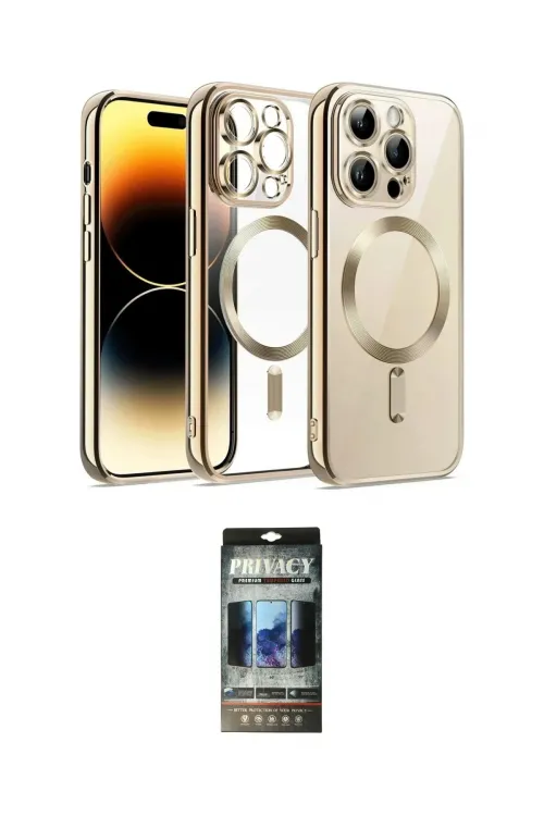 ieg™ iPhone 12 Pro Kılıf Nova Işık Özel Seri - Siyah 34D Hayalet Izgaralı Cam