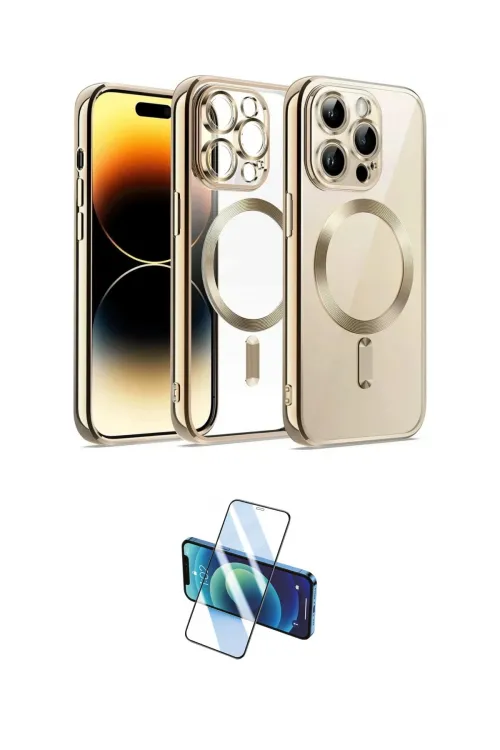 ieg™ iPhone 12 Pro Kılıf Nova Işık Özel Seri - Siyah 3D Antistatik Cam Ekran Koruyucu