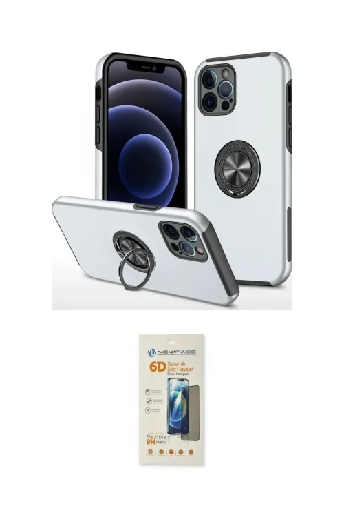 ieg™ iPhone 12 Pro Kılıf Odak Form Prime - Siyah 6D Mat Seramik Hayalet Nano Ekran Koruyucu