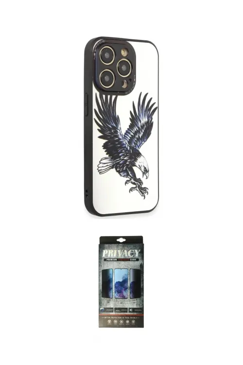 ieg™ iPhone 12 Pro Kılıf Odak Klasik Serisi - Siyah 34D Hayalet Izgaralı Cam