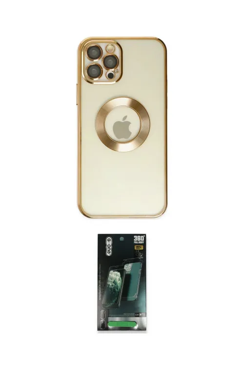 ieg™ iPhone 12 Pro Kılıf Pusula Form - Şeffaf 360 Full Body Arka Koruyucu