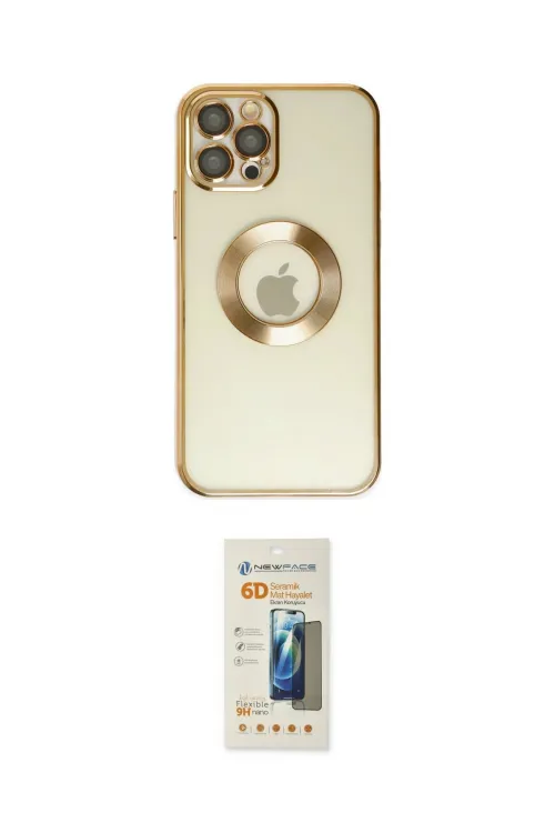 ieg™ iPhone 12 Pro Kılıf Pusula Form - Siyah 6D Mat Seramik Hayalet Nano Ekran Koruyucu