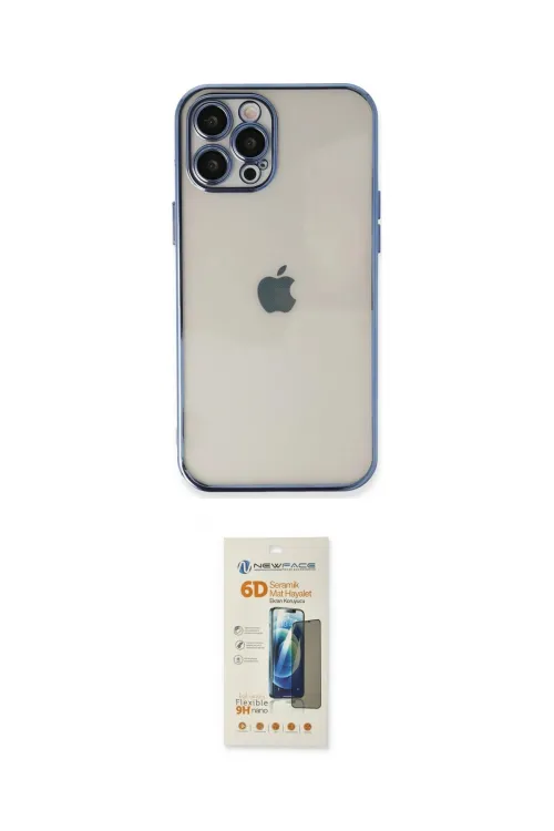 ieg™ iPhone 12 Pro Kılıf Vadi Minimal - Siyah 6D Mat Seramik Hayalet Nano Ekran Koruyucu