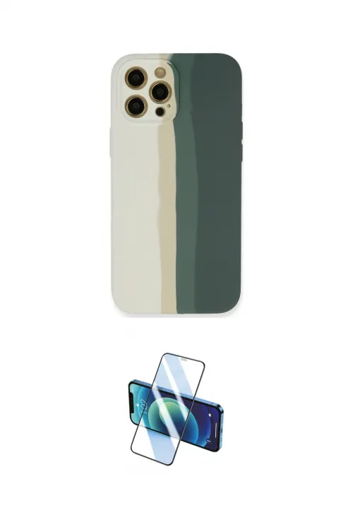 ieg™ iPhone 12 Pro Kılıf Yadigar Çizgi - Siyah 3D Antistatik Seramik Nano Ekran Koruyucu