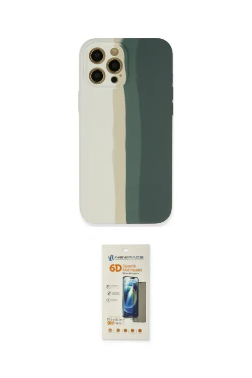 ieg™ iPhone 12 Pro Kılıf Yadigar Çizgi - Siyah 6D Mat Seramik Hayalet Nano Ekran Koruyucu