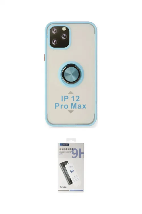 ieg™ iPhone 12 Pro Kılıf Yörünge Çizgi - Şeffaf Uv Polymer Nano Ekran Koruyucu