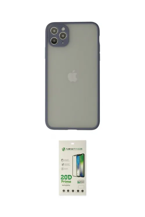 ieg™ iPhone 12 Pro Max Kılıf Ahenk Çizgi Serisi - Siyah 20D Premium Cam Ekran Koruyucu