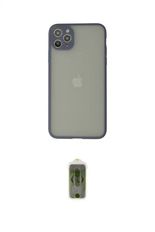 ieg™ iPhone 12 Pro Max Kılıf Ahenk Çizgi Serisi - Siyah Joko Magic 5D Hayalet Cam