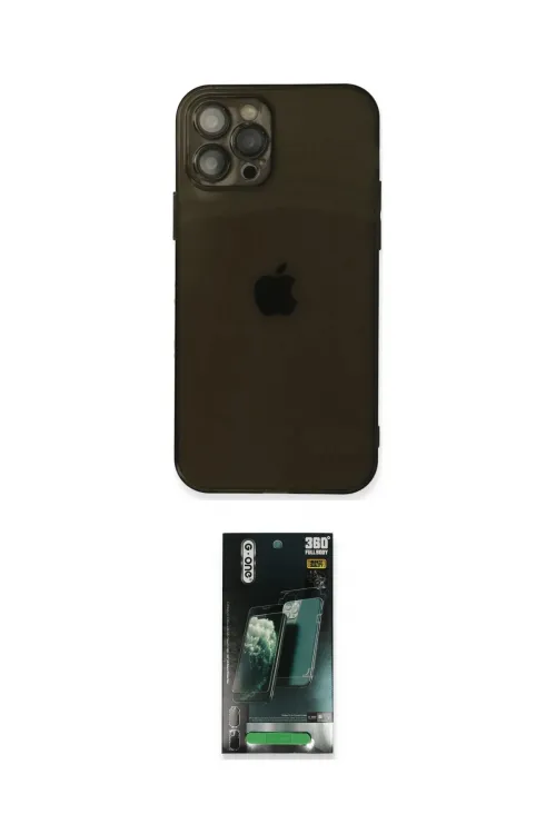 ieg™ iPhone 12 Pro Max Kılıf Ahenk Doku - Şeffaf 360 Full Body Arka Koruyucu