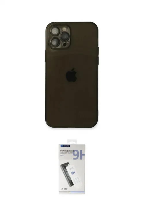 ieg™ iPhone 12 Pro Max Kılıf Ahenk Doku - Şeffaf Uv Polymer Nano Ekran Koruyucu