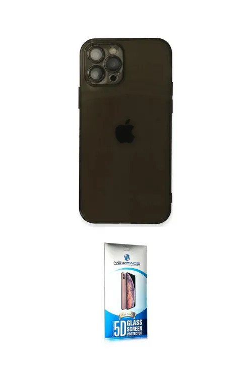 ieg™ iPhone 12 Pro Max Kılıf Ahenk Doku - Siyah 5D Eko Cam Ekran Koruyucu