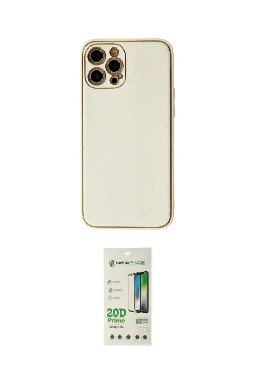 ieg™ iPhone 12 Pro Max Kılıf Ahenk Işık - Siyah 20D Premium Cam Ekran Koruyucu