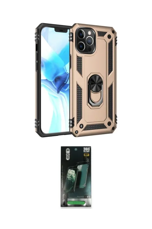 ieg™ iPhone 12 Pro Max Kılıf Ahenk Klasik Koleksiyonu - Şeffaf 360 Full Body Arka Koruyucu
