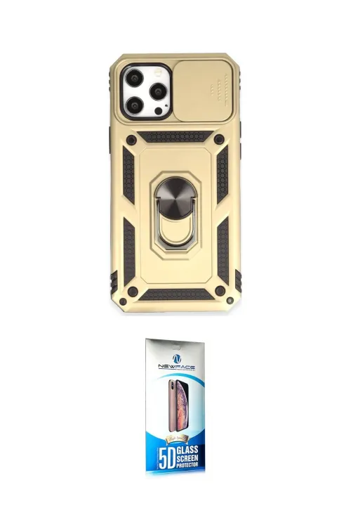ieg™ iPhone 12 Pro Max Kılıf Ahenk Klasik - Siyah 5D Eko Cam Ekran Koruyucu