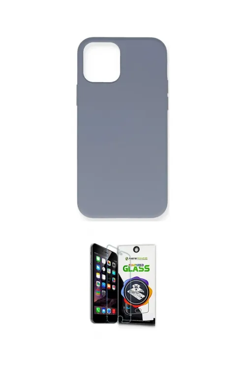 ieg™ iPhone 12 Pro Max Kılıf Ahenk Serisi - Şeffaf Temperli Cam Ekran Koruyucu