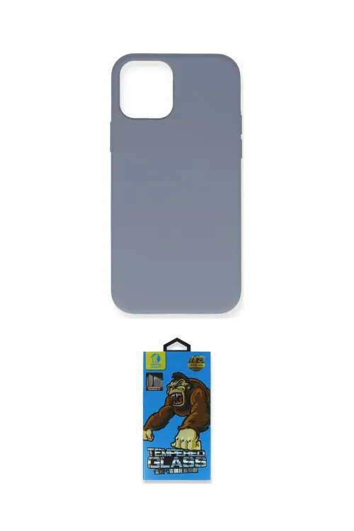 ieg™ iPhone 12 Pro Max Kılıf Ahenk Serisi - Siyah 18D Cam Ekran Koruyucu