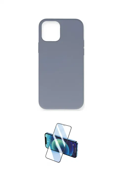 ieg™ iPhone 12 Pro Max Kılıf Ahenk Serisi - Siyah 3D Antistatik Seramik Nano Ekran Koruyucu
