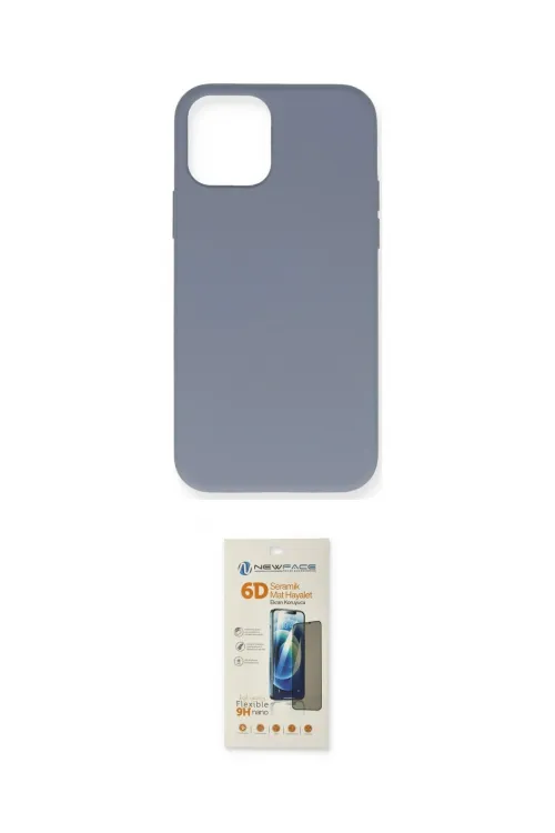 ieg™ iPhone 12 Pro Max Kılıf Ahenk Serisi - Siyah 6D Mat Seramik Hayalet Nano Ekran Koruyucu
