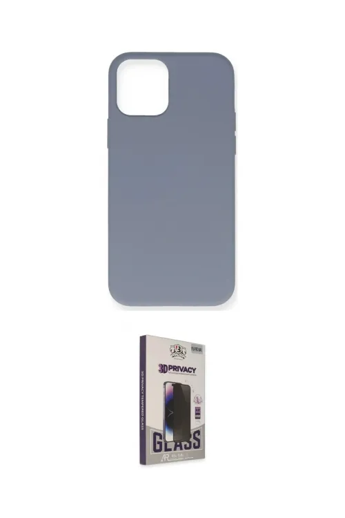 ieg™ iPhone 12 Pro Max Kılıf Ahenk Serisi - Siyah Bilvis Hayalet Cam Ekran Koruyucu