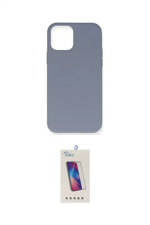 ieg™ iPhone 12 Pro Max Kılıf Ahenk Serisi - Siyah Joko 5D Cam