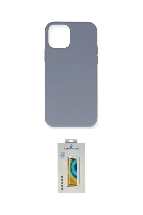ieg™ iPhone 12 Pro Max Kılıf Ahenk Serisi - Siyah Polymer Nano Ekran Koruyucu