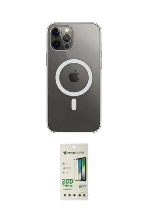 ieg™ iPhone 12 Pro Max Kılıf Ahenk Yansıma Prime - Siyah 20D Premium Cam Ekran Koruyucu