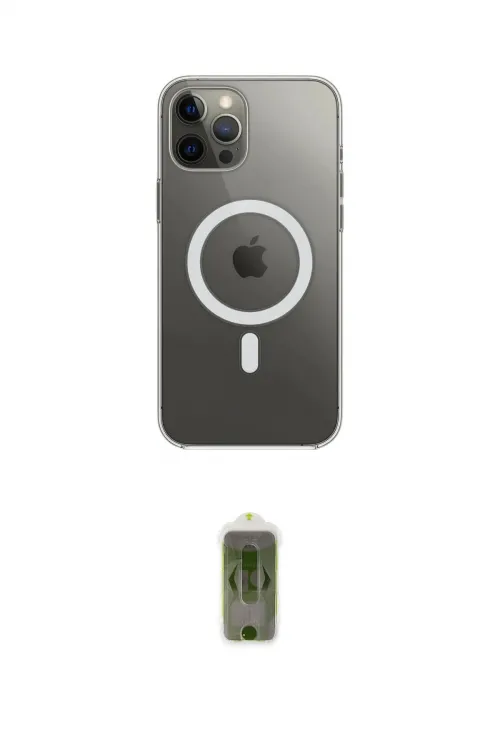 ieg™ iPhone 12 Pro Max Kılıf Ahenk Yansıma Prime - Siyah Joko Magic 5D Hayalet Cam
