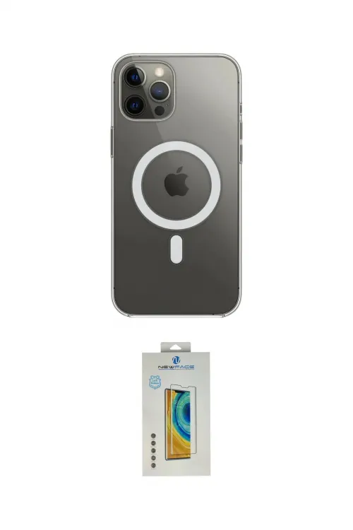 ieg™ iPhone 12 Pro Max Kılıf Ahenk Yansıma Prime - Siyah Polymer Nano Ekran Koruyucu