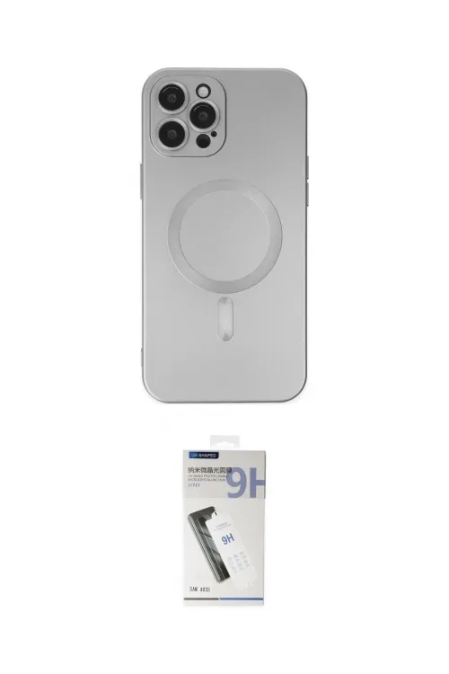ieg™ iPhone 12 Pro Max Kılıf Akış Minimal Özel Seri - Şeffaf Uv Polymer Nano Ekran Koruyucu