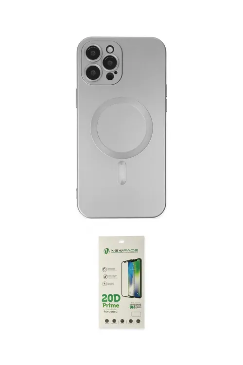 ieg™ iPhone 12 Pro Max Kılıf Akış Minimal Özel Seri - Siyah 20D Premium Cam Ekran Koruyucu