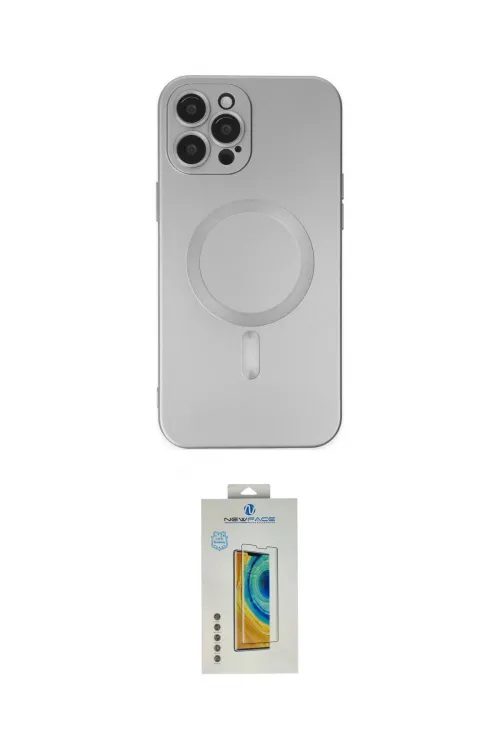 ieg™ iPhone 12 Pro Max Kılıf Akış Minimal Özel Seri - Siyah Polymer Nano Ekran Koruyucu