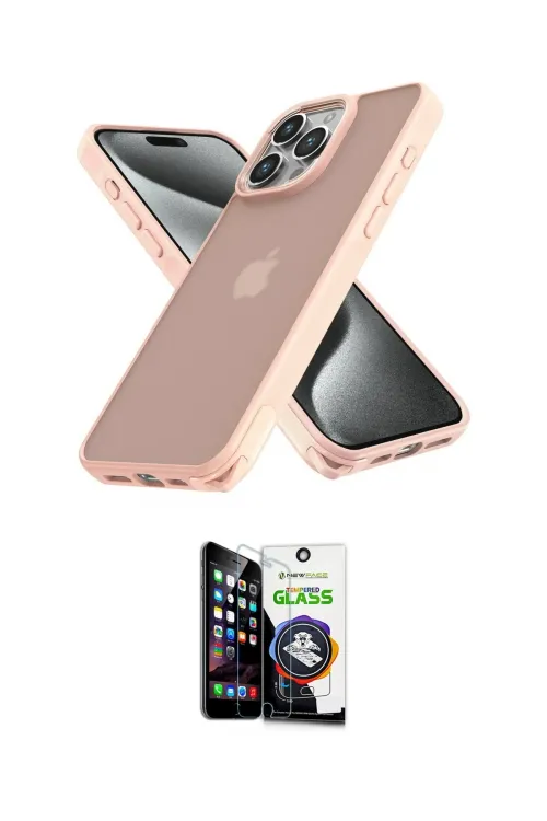 ieg™ iPhone 12 Pro Max Kılıf Atlas Form - Şeffaf Temperli Cam Ekran Koruyucu