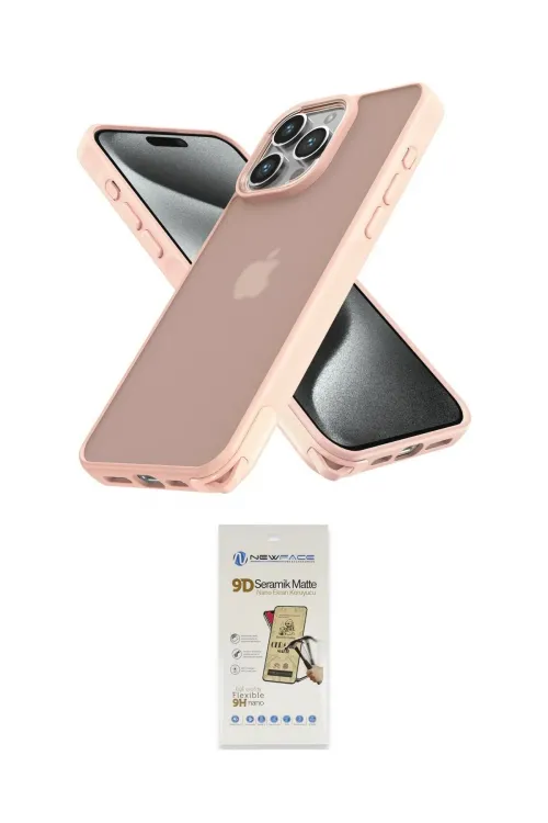 ieg™ iPhone 12 Pro Max Kılıf Atlas Form - Siyah Mat Seramik Nano Ekran Koruyucu