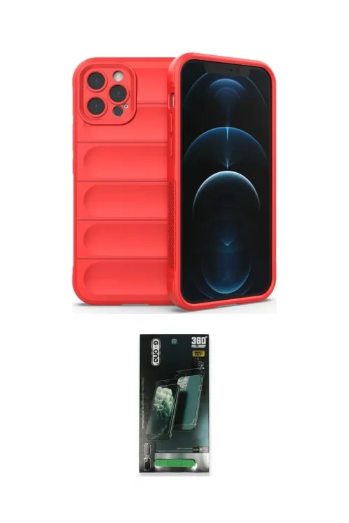 ieg™ iPhone 12 Pro Max Kılıf Atlas Koleksiyonu - Şeffaf 360 Full Body Arka Koruyucu