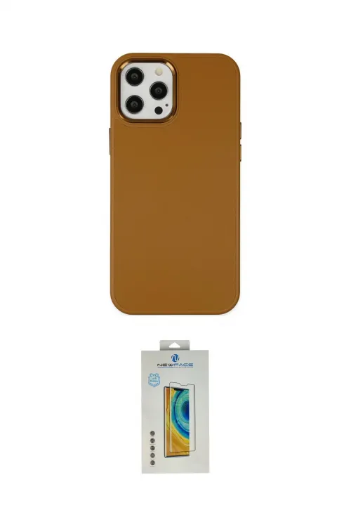 ieg™ iPhone 12 Pro Max Kılıf Çekirdek Çizgi - Siyah Polymer Nano Ekran Koruyucu