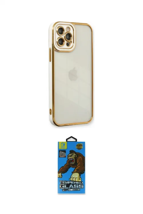 ieg™ iPhone 12 Pro Max Kılıf Çekirdek Klasik Serisi - Siyah 18D Cam Ekran Koruyucu