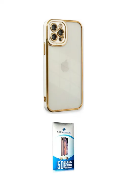 ieg™ iPhone 12 Pro Max Kılıf Çekirdek Klasik Serisi - Siyah 5D Eko Cam Ekran Koruyucu