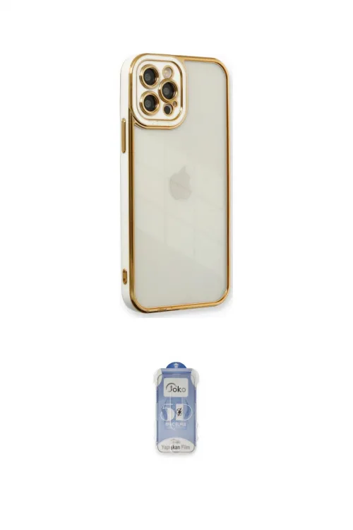 ieg™ iPhone 12 Pro Max Kılıf Çekirdek Klasik Serisi - Siyah Joko Magic 5D Cam