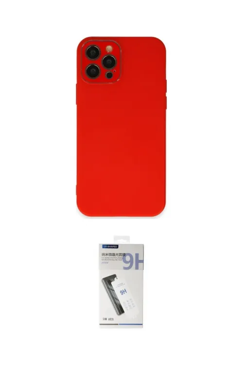 ieg™ iPhone 12 Pro Max Kılıf Çekirdek Modern Serisi - Şeffaf Uv Polymer Nano Ekran Koruyucu