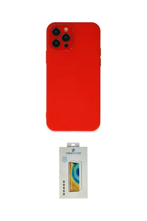 ieg™ iPhone 12 Pro Max Kılıf Çekirdek Modern Serisi - Siyah Polymer Nano Ekran Koruyucu