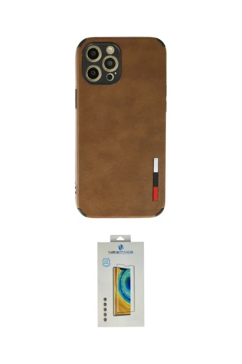 ieg™ iPhone 12 Pro Max Kılıf Doruk Asil Koleksiyonu - Siyah Polymer Nano Ekran Koruyucu