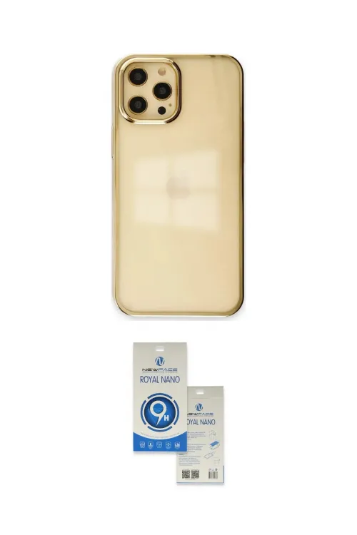 ieg™ iPhone 12 Pro Max Kılıf Doruk Doku Prime - Şeffaf Royal Nano Ekran Koruyucu