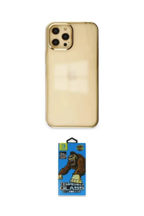 ieg™ iPhone 12 Pro Max Kılıf Doruk Doku Prime - Siyah 18D Cam Ekran Koruyucu