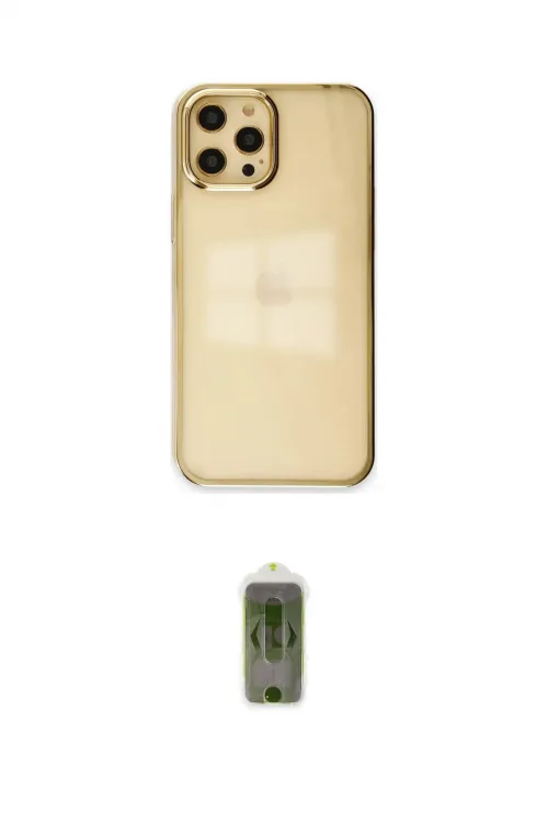 ieg™ iPhone 12 Pro Max Kılıf Doruk Doku Prime - Siyah Joko Magic 5D Hayalet Cam