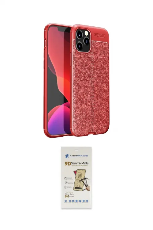 ieg™ iPhone 12 Pro Max Kılıf Doruk Klasik Özel Seri - Siyah Mat Seramik Nano Ekran Koruyucu